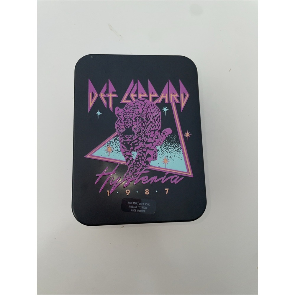 DEF LEPPARD CREW HYSTERIA 1987 SOCKS IN CASE O/S BY CULTUREFLY. NEW